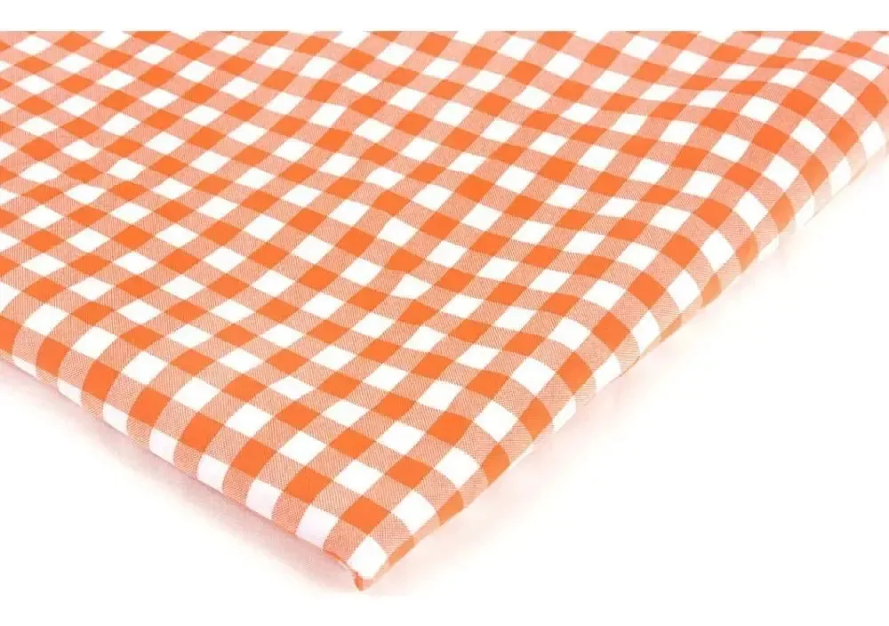 5 Toalhas De Mesa Xadrez Oxford 0.75 X 0.75 M Laranja