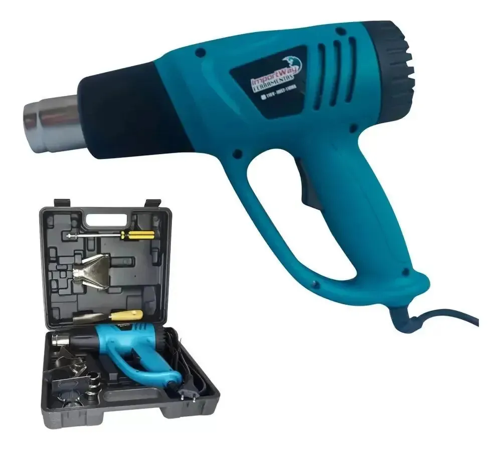 2x Soprador Térmico 2000w Maleta E Acessórios Importway