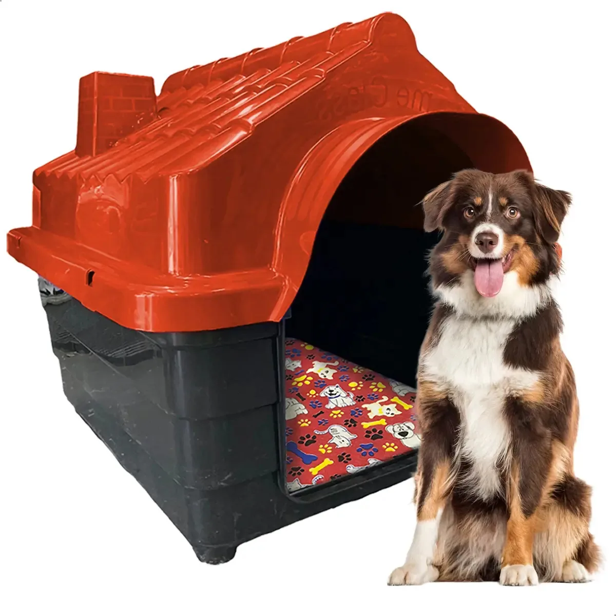 Casinha Plastica Cachorro Numero 5 Cor Laranja