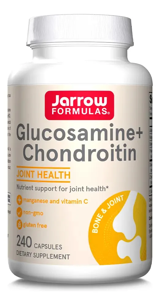 Jarrow Glucosamina + Condroitina 240 Cápsulas Suplementos Sem Sabor
