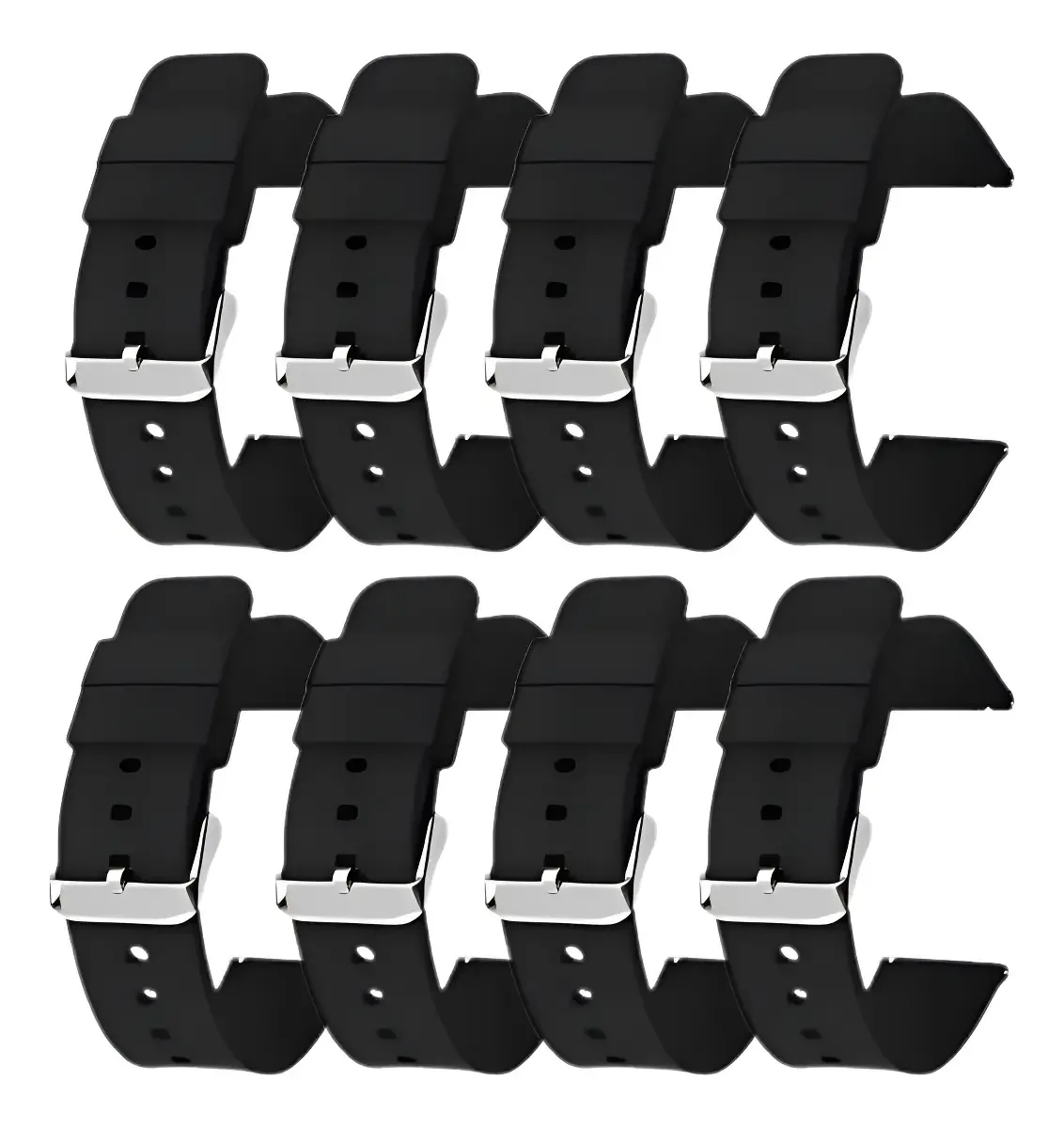 Kit Pulseiras Relógio 20mm Silicone Atacado Poolsy