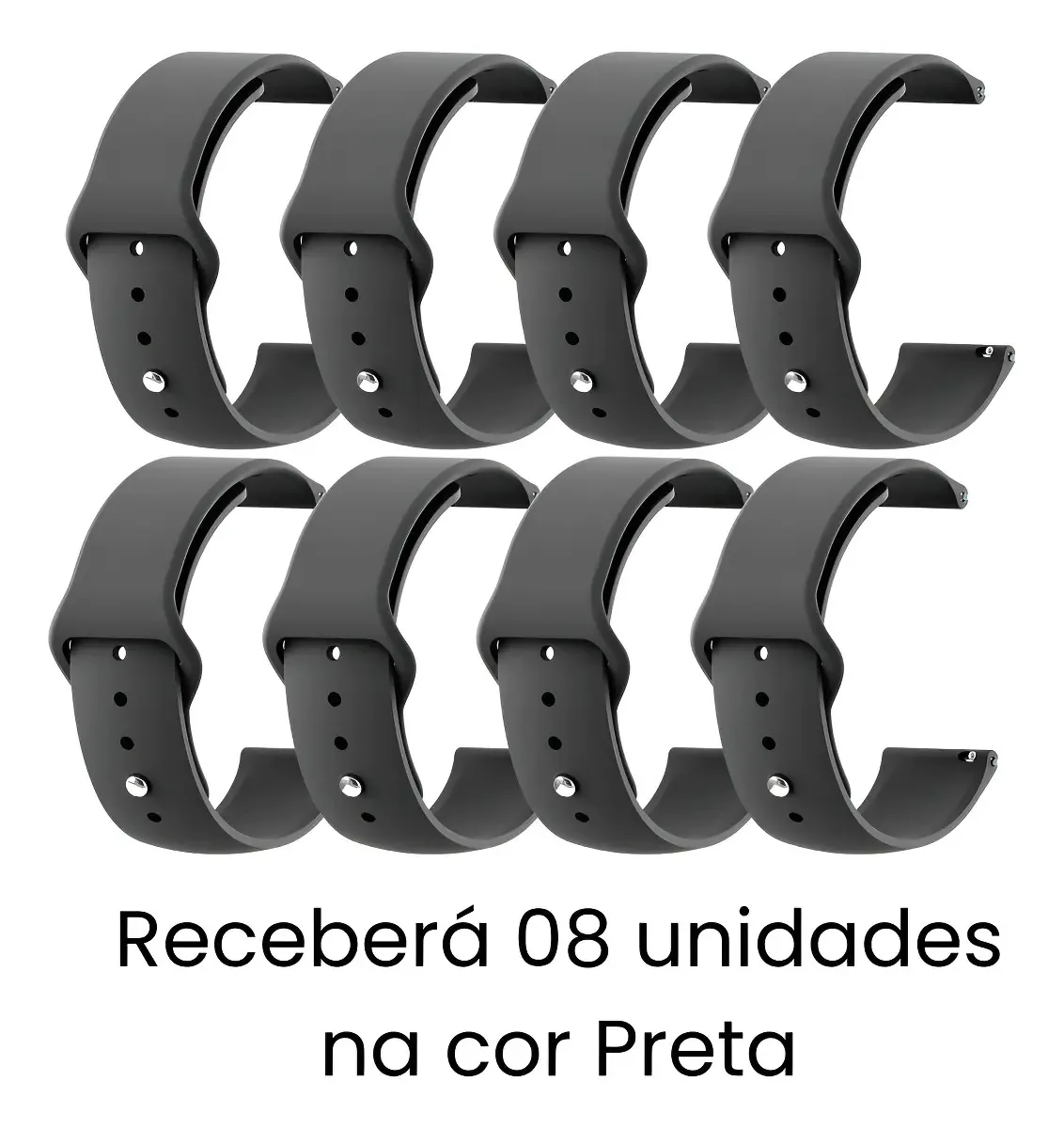 Kit Pulseiras Relógio 20mm Silicone Atacado Poolsy