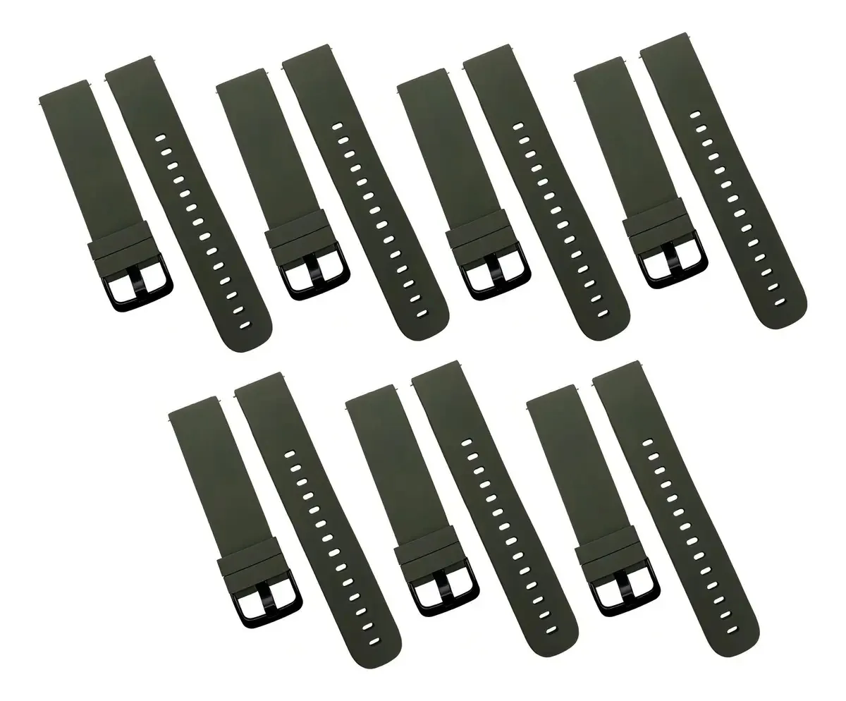 Kit B Pulseiras Relógio 20mm 22mm Silicone Atacado poolsy