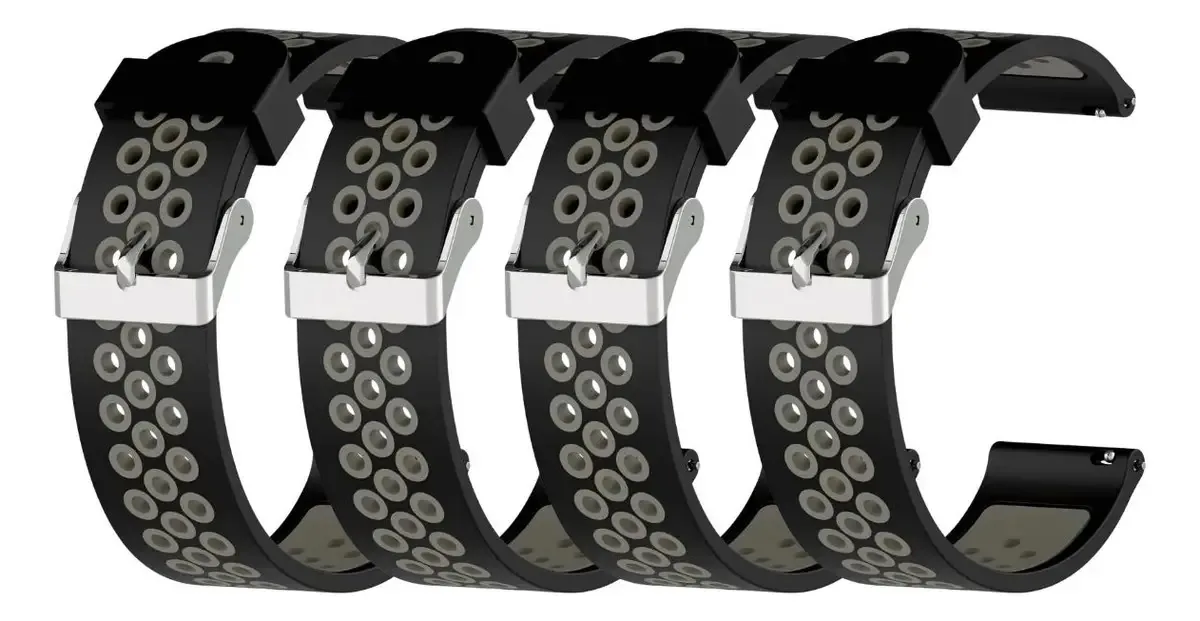 Kit C Pulseiras Relógio 20mm 22mm Silicone Atacado Poolsy