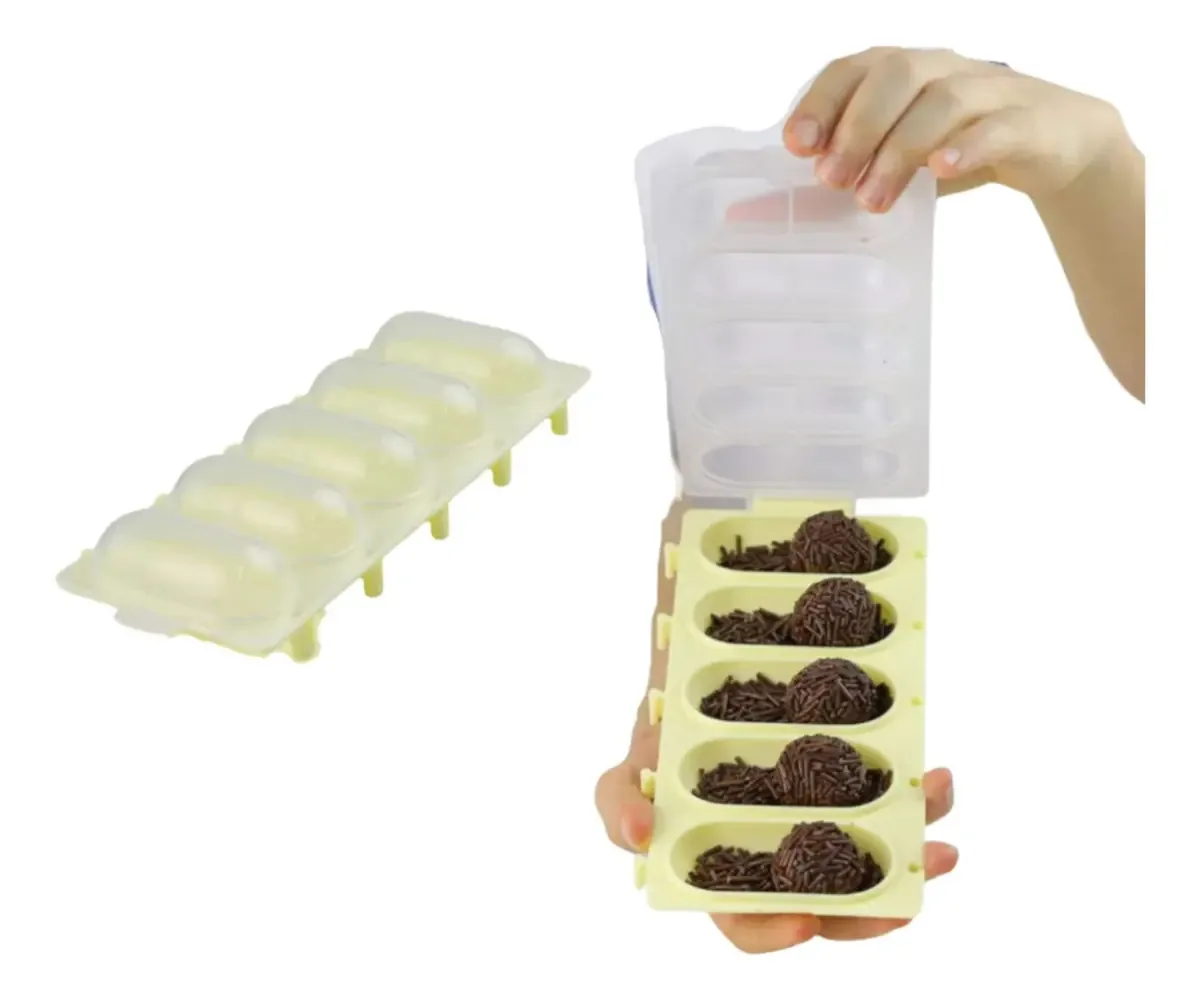 Kit 2 Chocalhos Enrolador De Brigadeiro Doce Bluestar Full Cor Amarelo