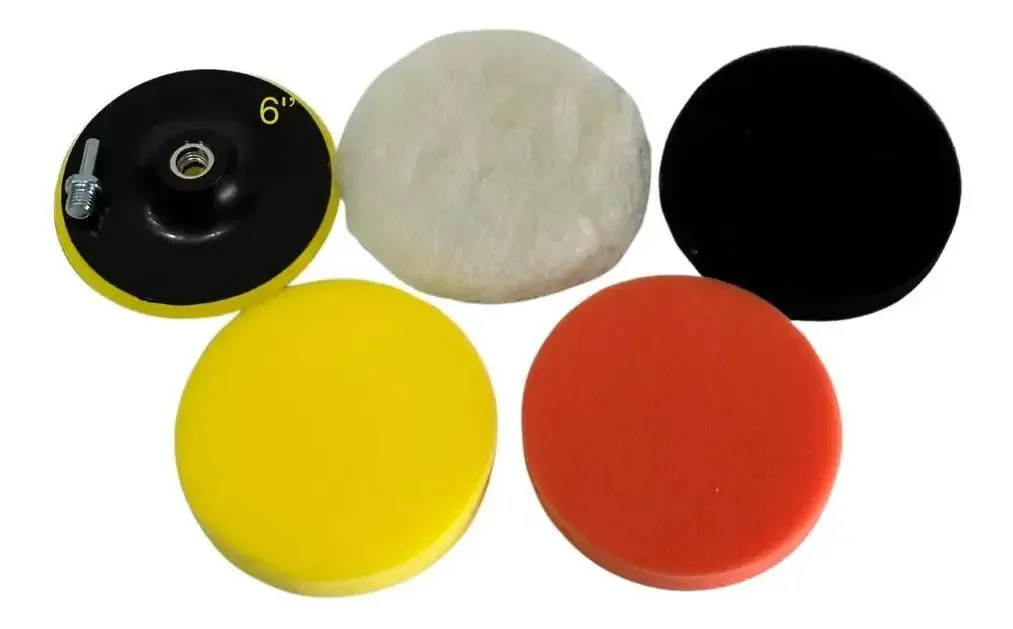 Kit Boinas Espuma 6 Polegadas Corte Refino Lustro C Suporte