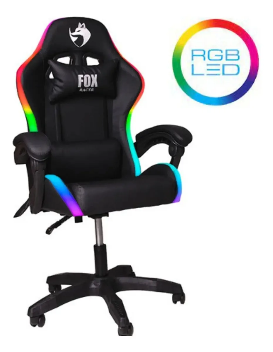 Cadeira Gamer Fox Racer Rgb Nordic Preto