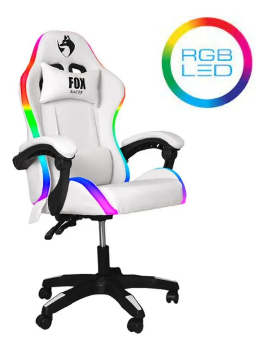 Cadeira Gamer Fox Racer Rgb Nordic Branca