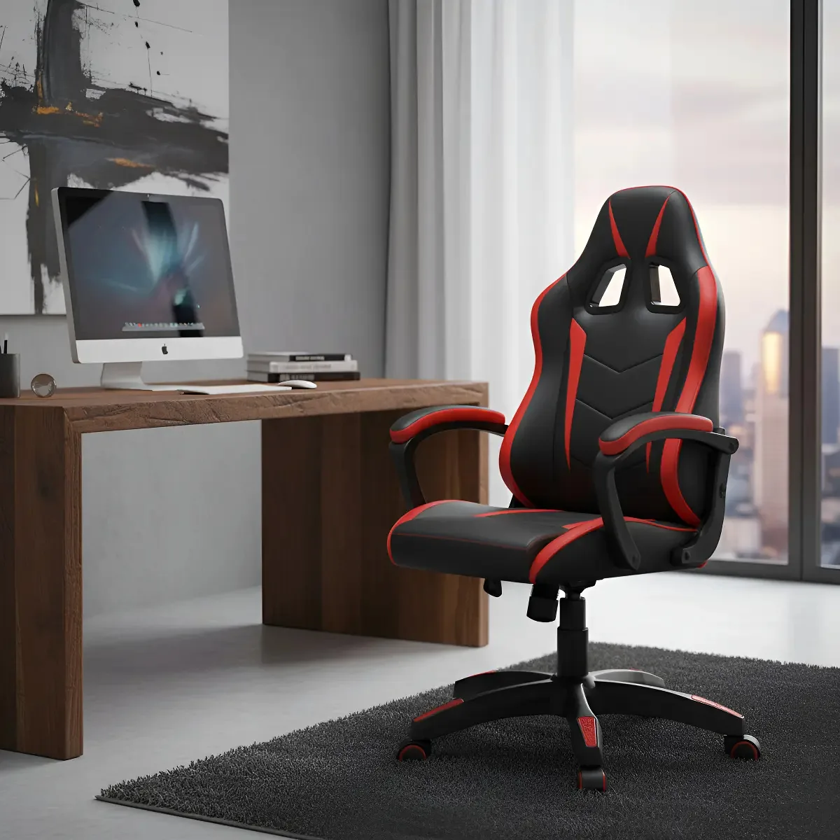 Cadeira gamer fortt Harbin Vermelha - Cgf022-v