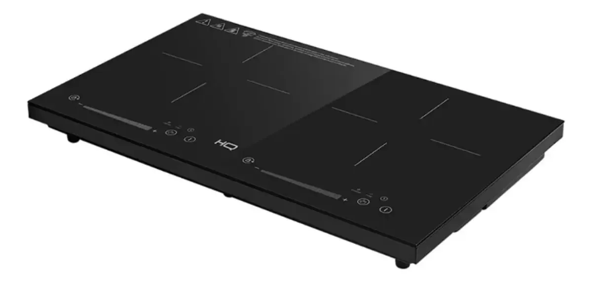 Cooktop Indução Hq 2 Bocas Portátil 3500w Touch Preto