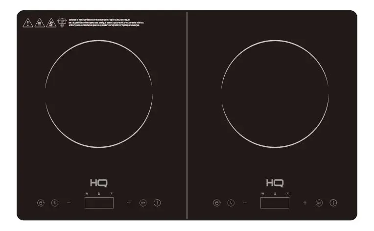 Fogão cooktop - HQ HQ-IDS3502 cor preto - 2 queimadores