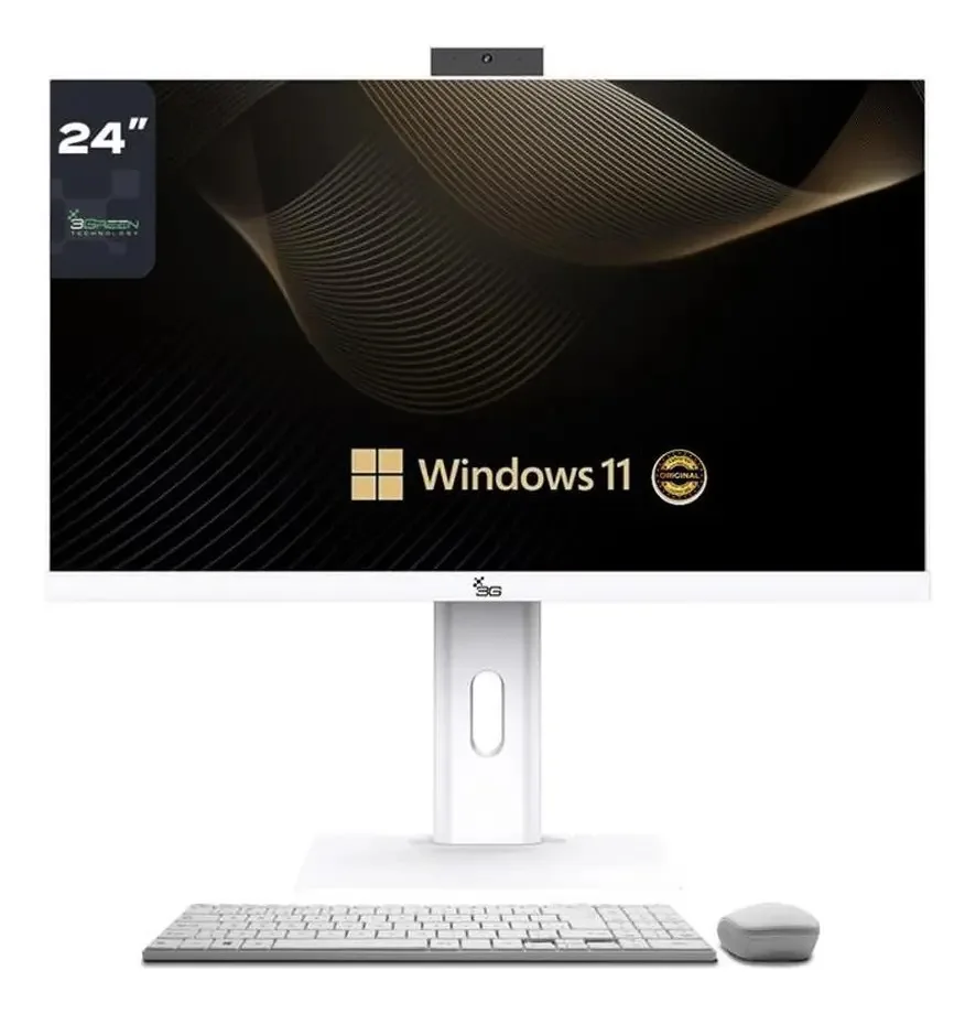 Pc All In One 24 Branco I3 9100 8gb 256gb Windows 3green Branco