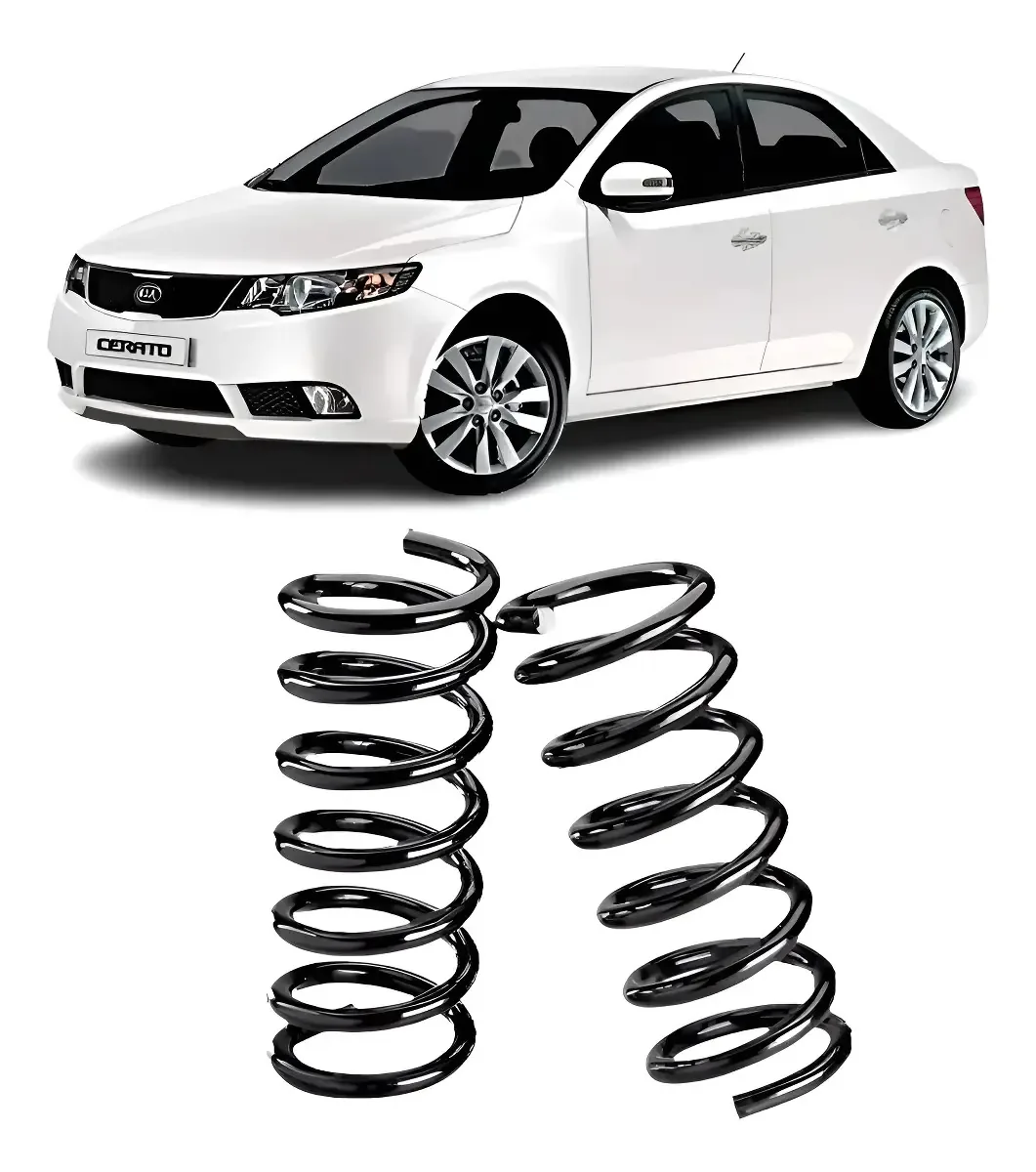2 Molas Reforçadas P/ Gnv - Kia Cerato 2008 Até 2016