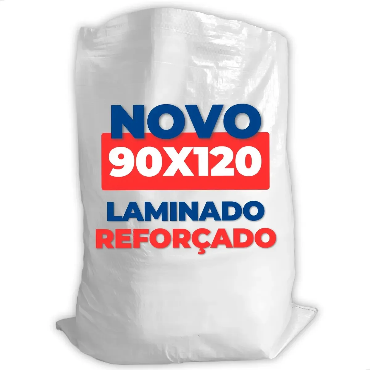 250 Sacos De Ráfia Grande 90x120 Laminado Entulho Reciclagem Cor Branco