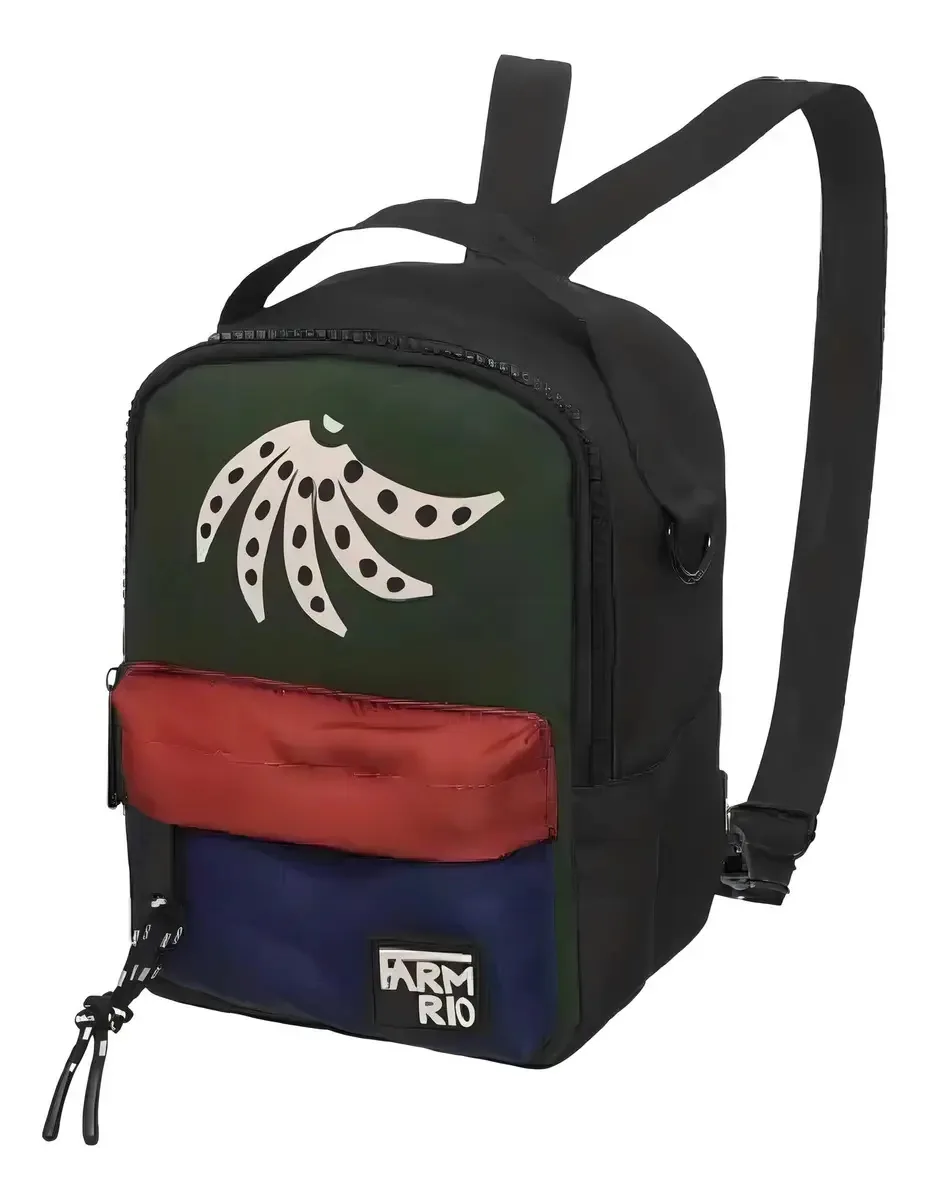 Mini Mochila Farm Me Leva Borogodo Grafico Tropi