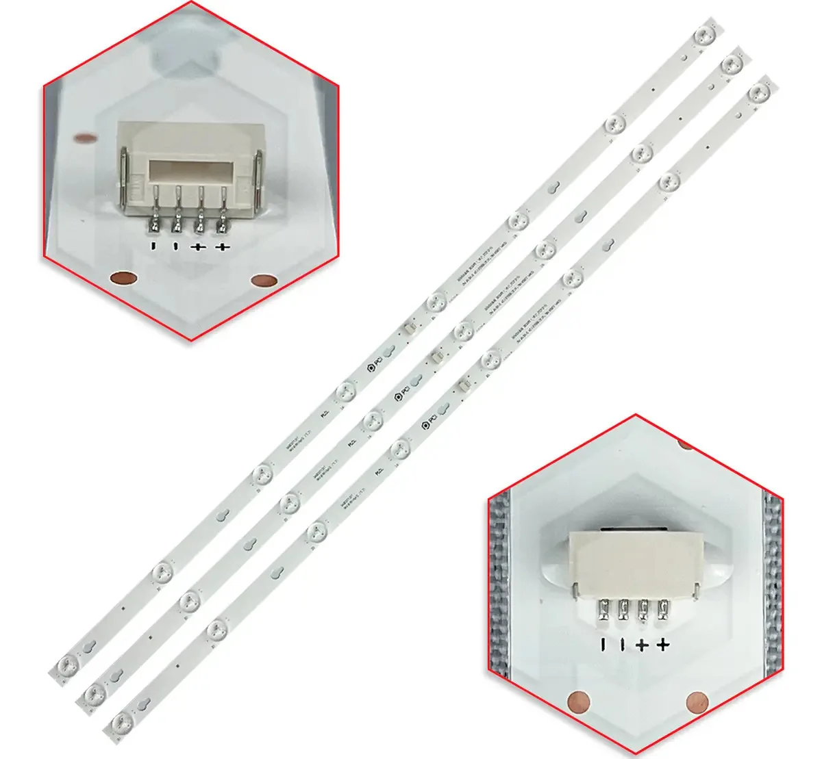 Kit 3 Barras LED STG Eletro TV 39" Compatível L39s4900fs 8 LED 71,3 cm
