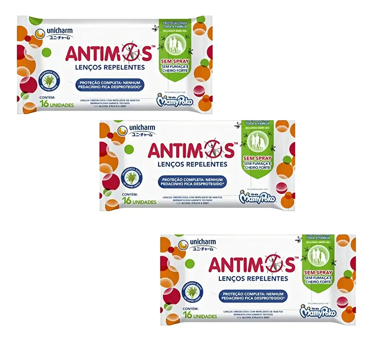 Kit 3 Lenços Repelentes Inseto Mosquito Dengue Antimos