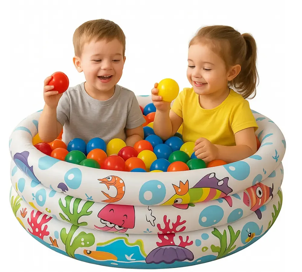 Piscina De Bolinhas 100 Litros Com 50 Bolinhas Coloridas Não Amassam Ideal Para Crianças Festas E Parques