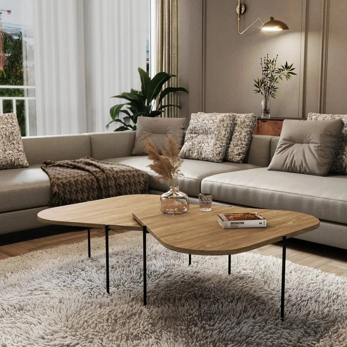 Mesa De Centro Palheta - 130x65x30cm