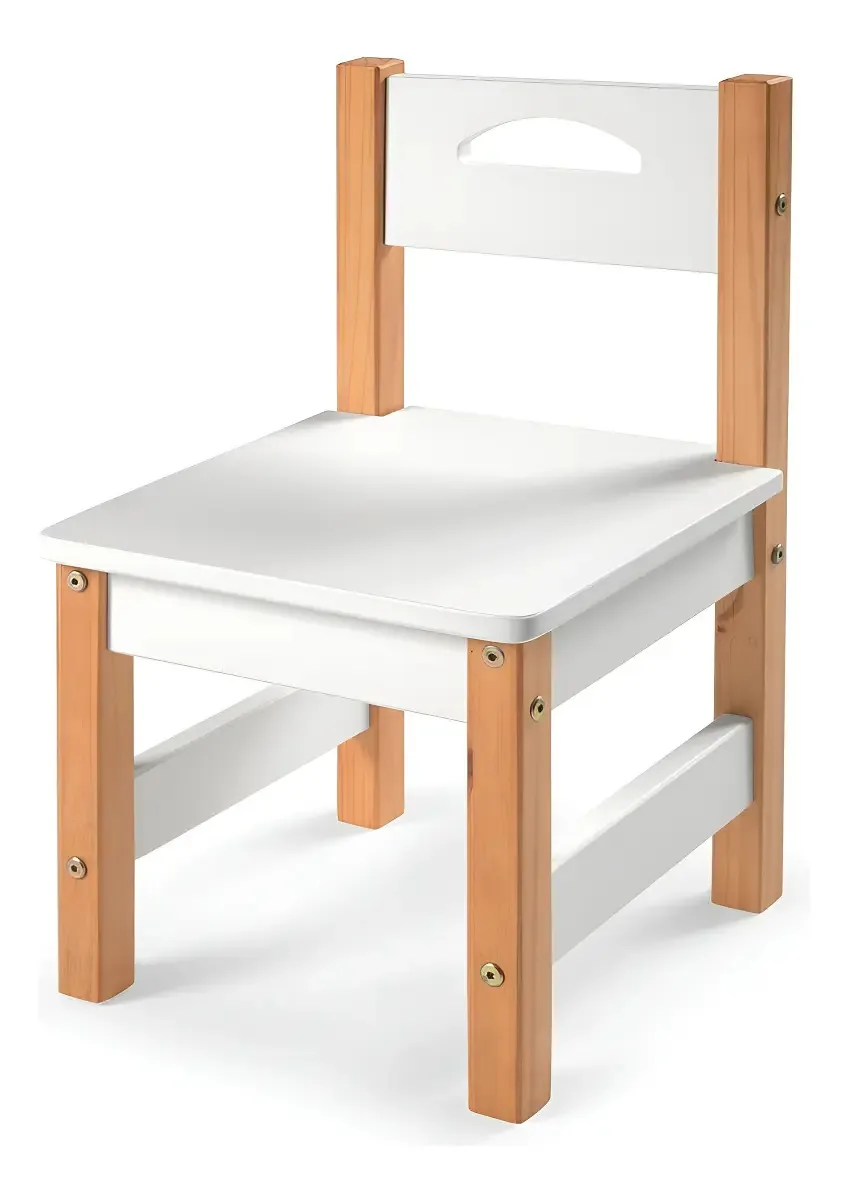 Cadeira Infantil Madeira Irmãos Hinke Pumba Branco 58cm