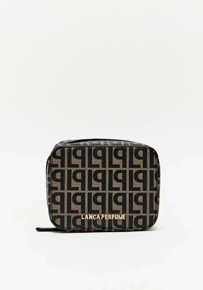Porta-joias Com Zíper Lança Perfume Cor Preto