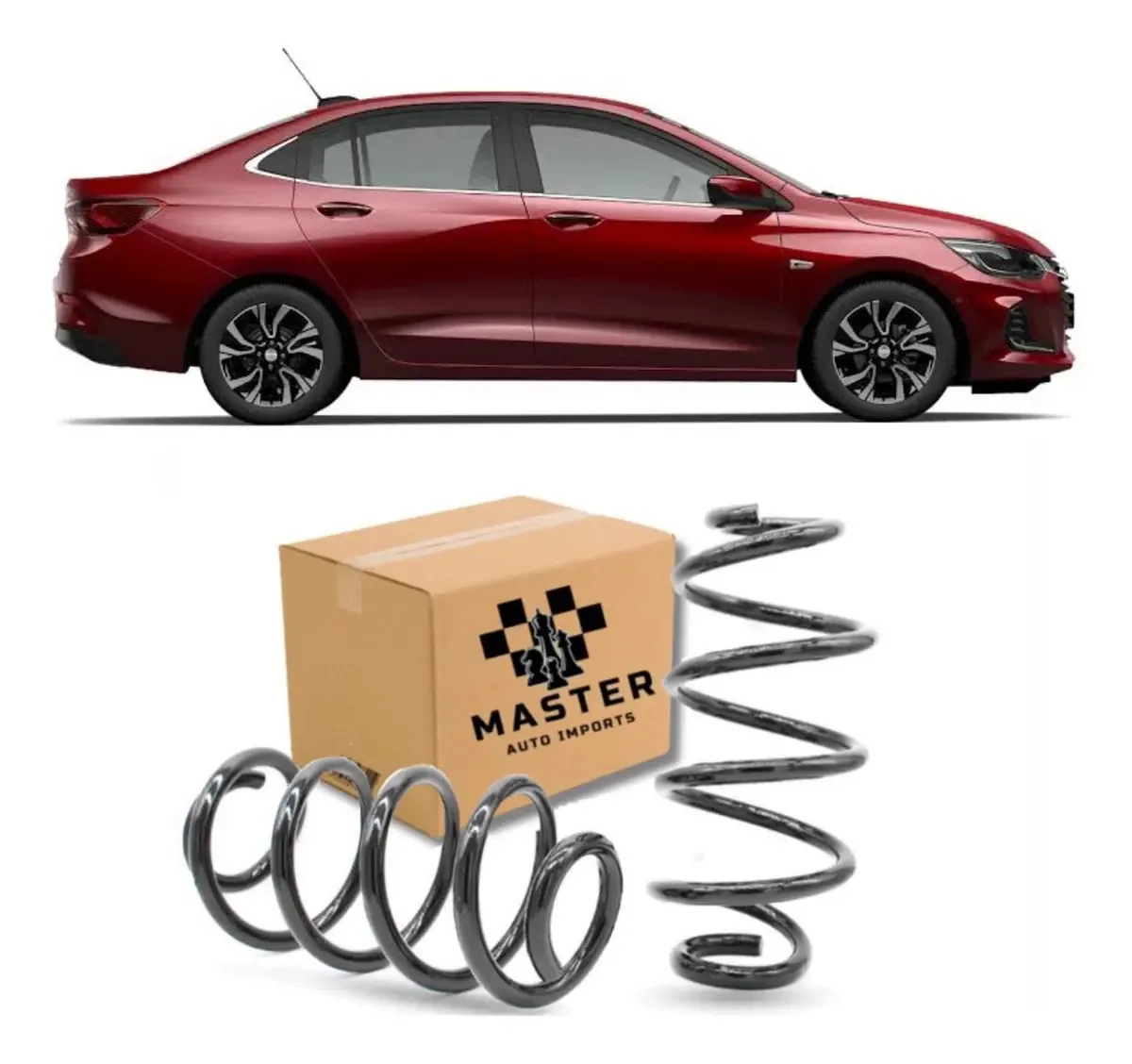 2 Molas Traseiras Gnv Reforçadas Onix Turbo Plus Sedan 2022