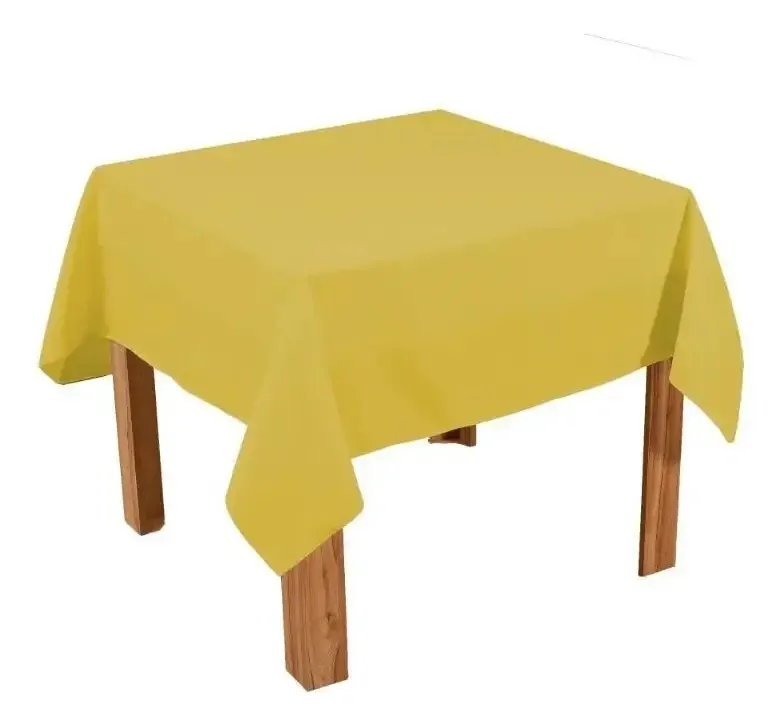 5 Toalhas Quadradas Oxford 1,50x1,50 Para Festas E - Amarelo