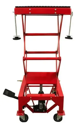 Elevador Hidráulico Compacto Para Motos Até 135kg Com Rodas