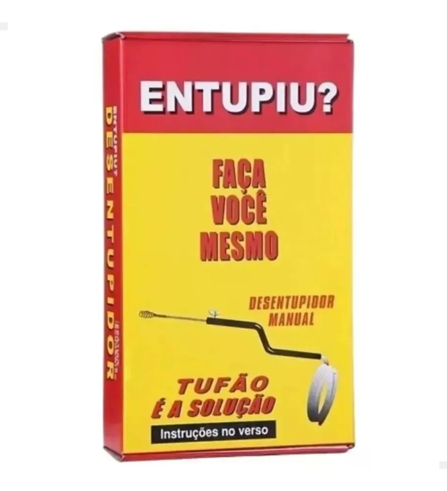 Desentupidor Tufão Aço 15m Cano Encanamento Cozinha Banheiro