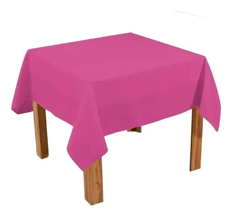 Kit 5 Toalhas Mesa Quadrada 1,50x1,50 Oxford Fe Pink