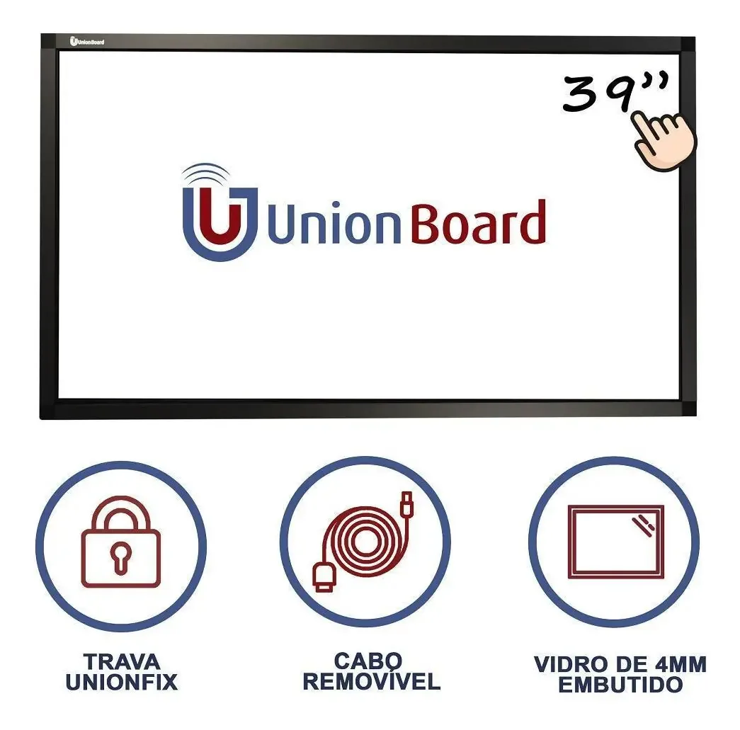 Moldura/lousa Interativa Touchscreen Unionboard 39