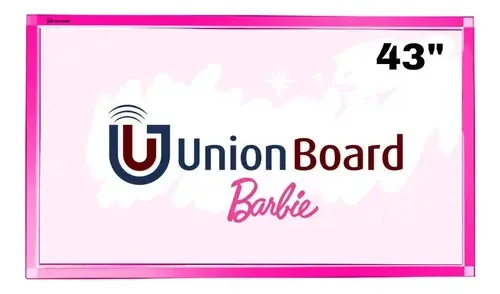 Moldura/lousa Interativa Touch Unionboard Barbie 43 - Rosa