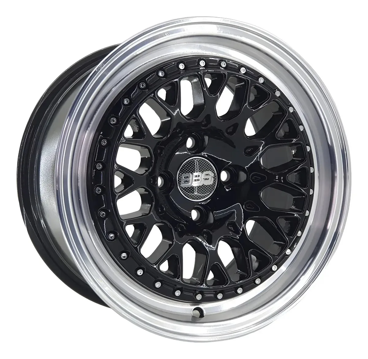 Rodas Bbs Aro 15 Tala 8 Euro Rs Taluda 4 Rodas Jogo + Bicos Cor Preto
