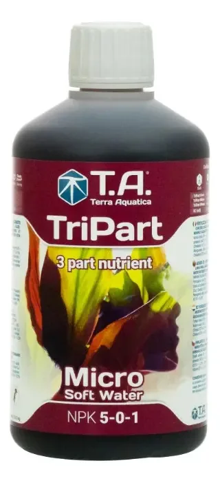 Fertilizante Líquido Terra Aquatica TriPart Micro 500mL Cultivo Hidroponia