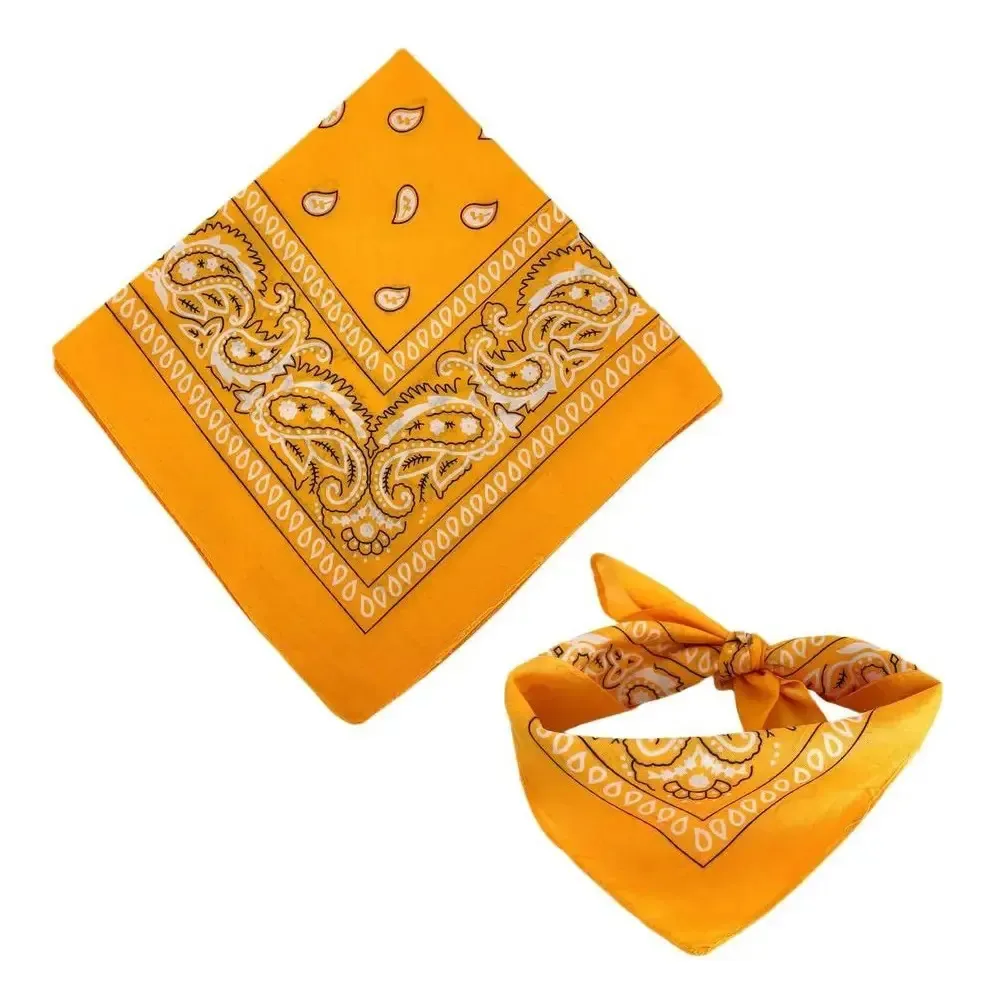 Bandana Estampada Unissex Pre Laranja-claro