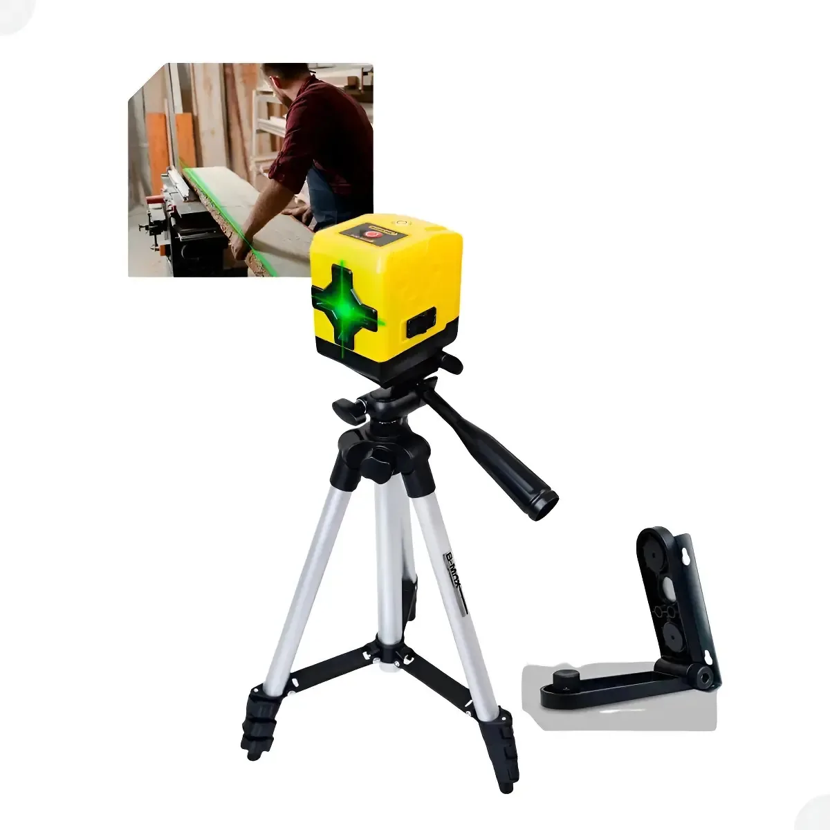 Nível A Laser Verde Prumo 20m Profissional 2 Linha Com Tripé