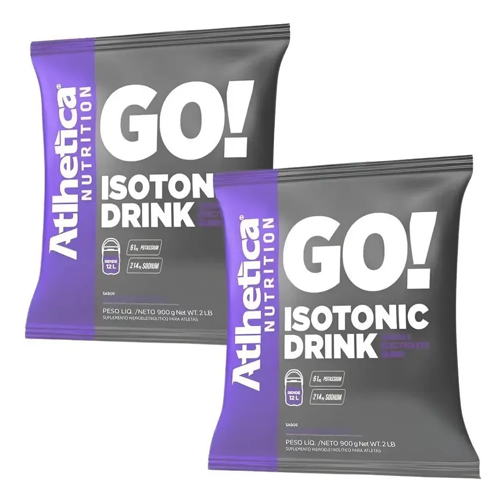 2x Isotonico Repositor Isotonic Atletica 900g Guaraná Com Aç
