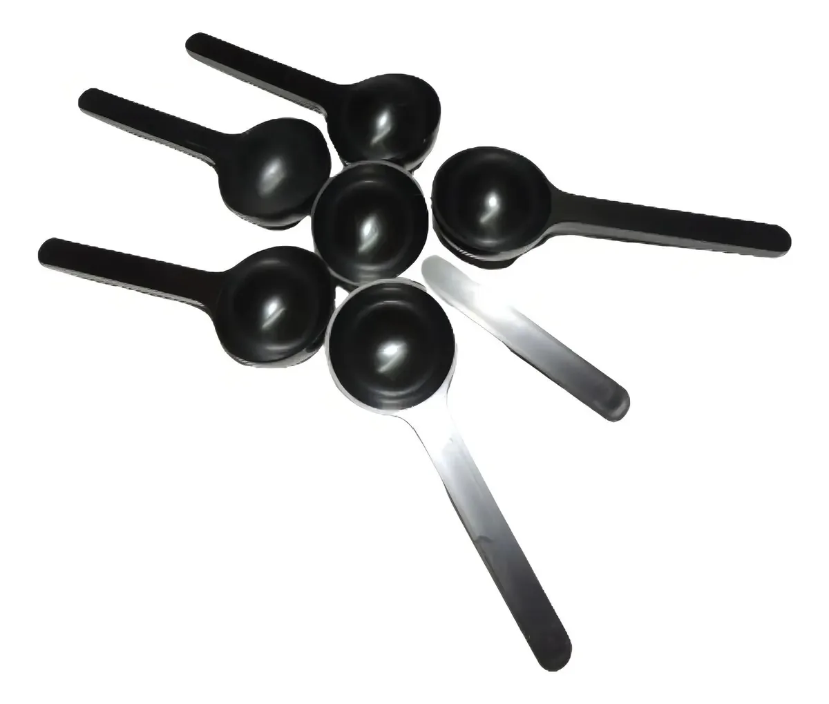 Kit 10 Colheres Dosadoras/medidas Para Café Pretas Cor Preto