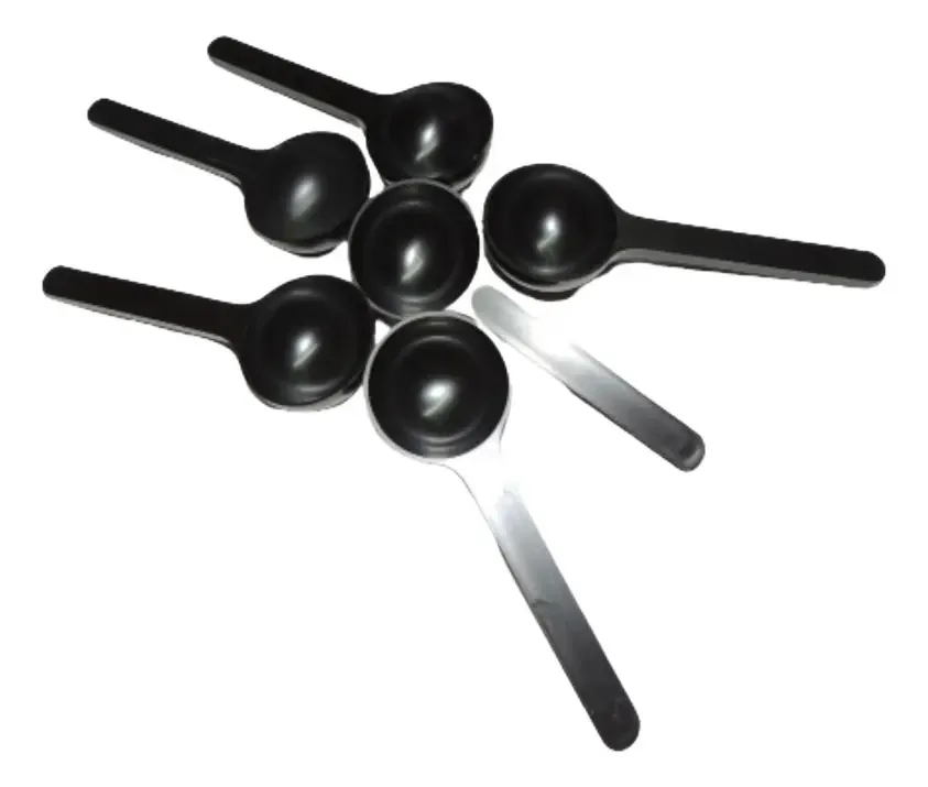 Kit 50 Colheres Dosadoras/medidas Para Café Pretas Cor Preto