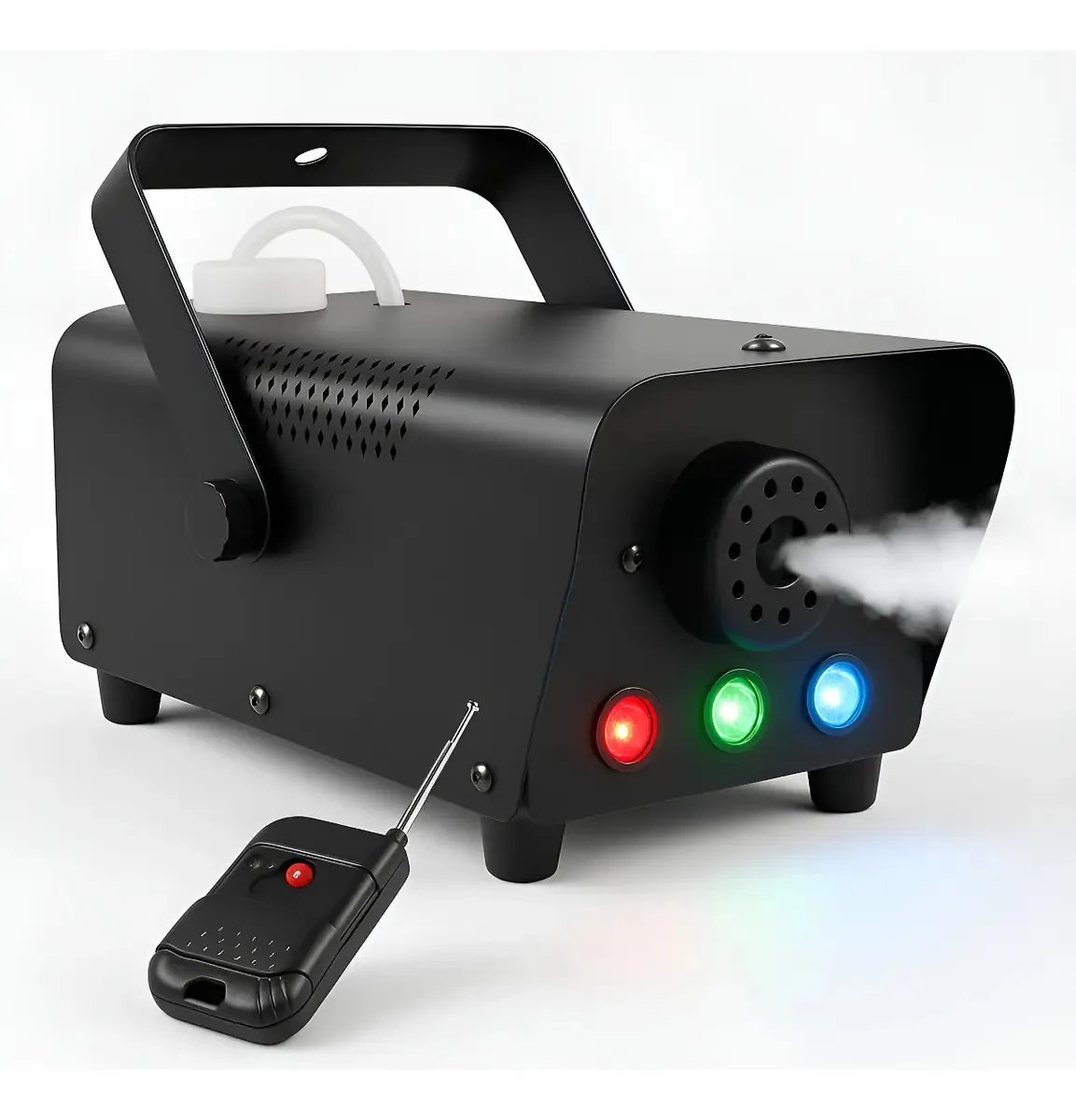 Máquina De Fumaça 500w Controle Remoto Festas Djs Leds Cor Preto