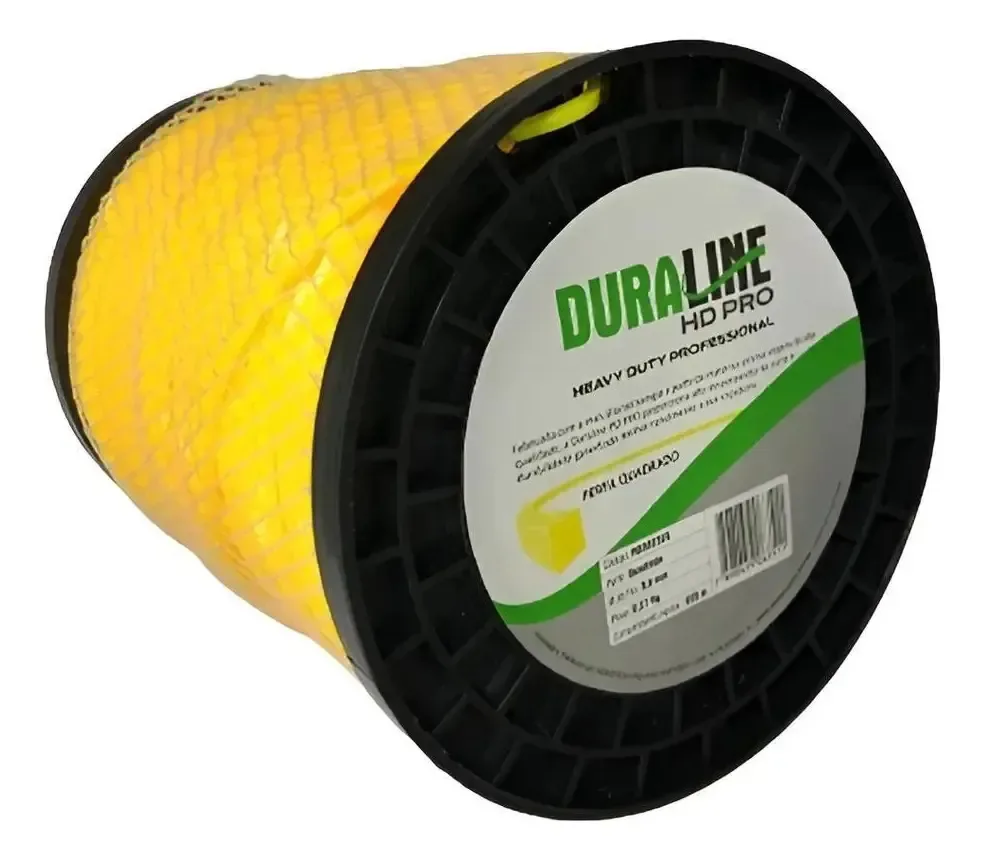 Bobina Fio Nylon Roçadeira 3mm Quadrado 2kg 245m Duraline Co