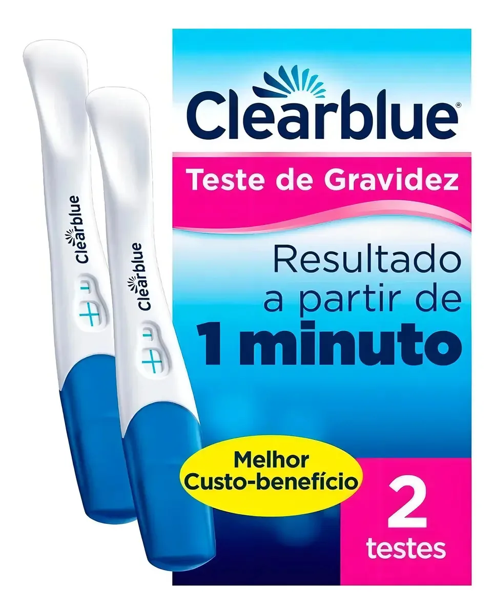 Teste Gravidez Clearblue Plus 2 Unidades Detecção Rapida