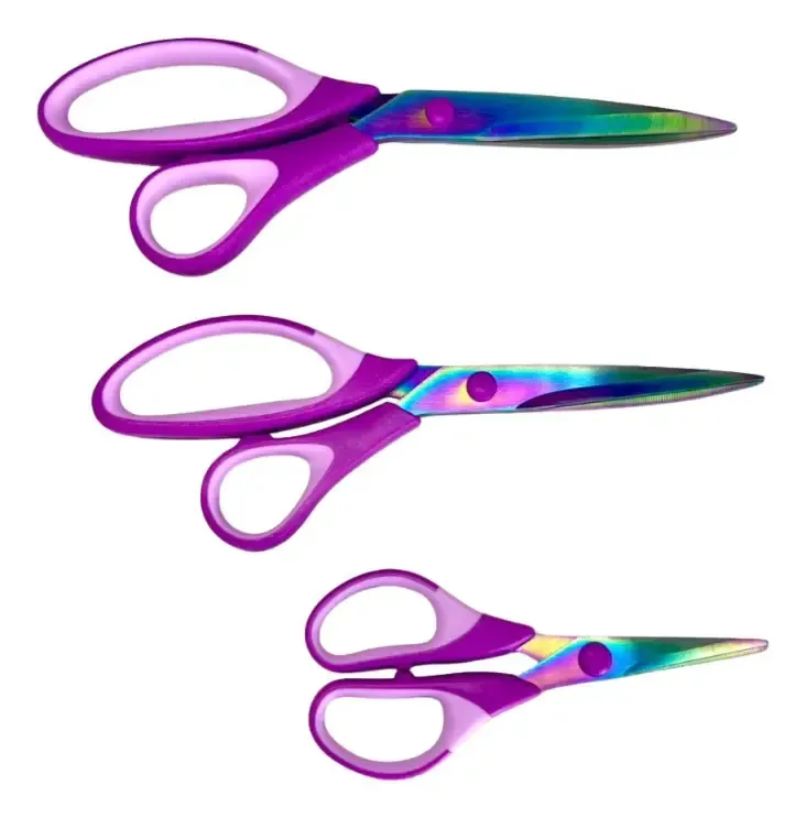 Kit Tesoura Titânio Corte Costura Artesanato Não Perde Corte