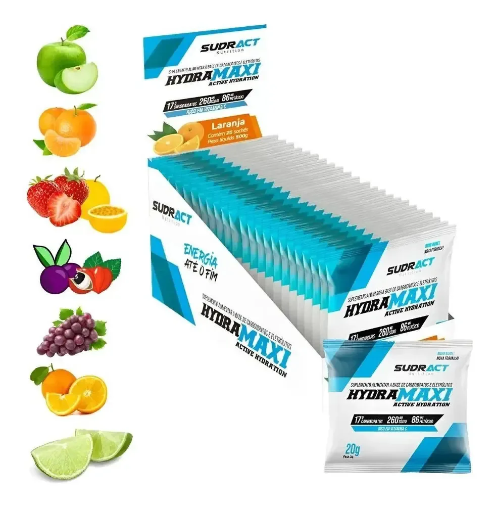 Repositor Isotônico Hydramaxi 25 Saches De20g Sudr Mix Sabor