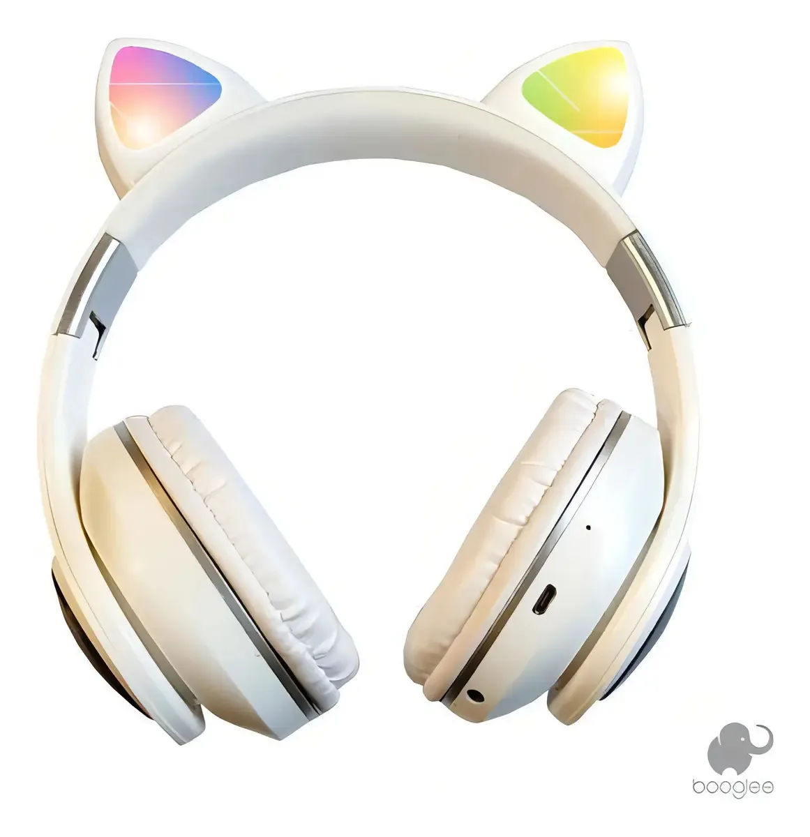 Fone De Ouvido Com Redução De Ruído Orelha De Gato Branco