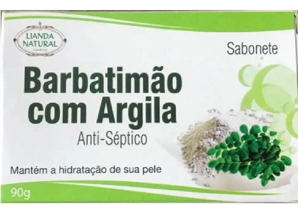 Kit 12 Sabonetes Em Barra Barbatimão Com Argila 90g