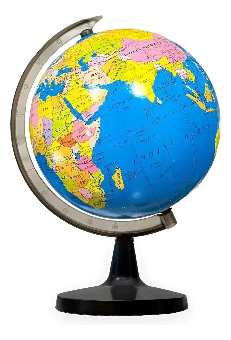2x Globo Terrestre Giratório De Mesa Mapa Mundi Escolar 23 C