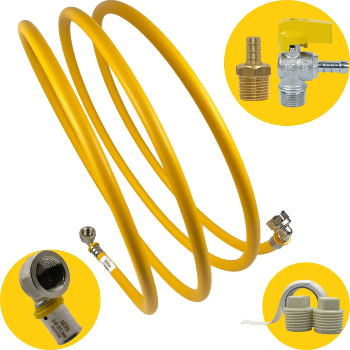 Kit Pex 4m 16mm Para Gás com Conexões