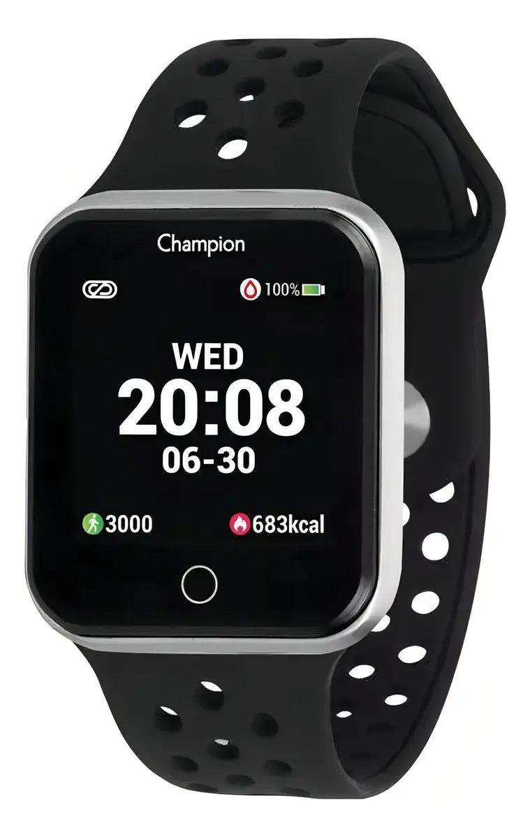 Relógio Smart Unissex Champion Cinza/preto Ch50006t