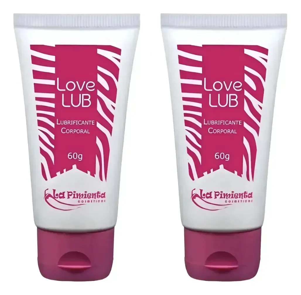 Kit 2 Lubrificantes Íntimo Love Lub Base Água Neutro 60g Neutro